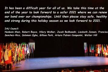 It has been a difficult year for all of us. We take this time at the end of the year to look forward to a safer 2021 where we can renew our bond over our championships. Until then please stay safe, healthy and strong during this holiday season as we look forward to 2021.