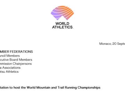 Invitation to host the World Mountain and Trail Running Championships