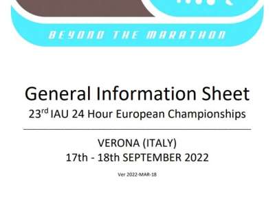2022 IAU 24H European Championships in Verona Italy - Invitation